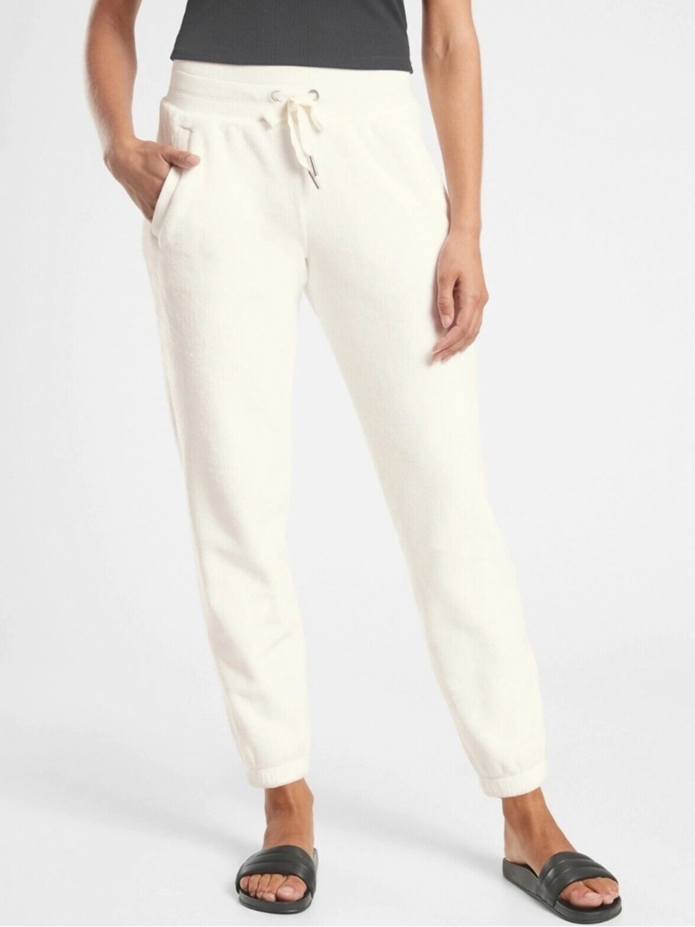 Athleta Cozy Karma Recovery joggers In Ivory Large